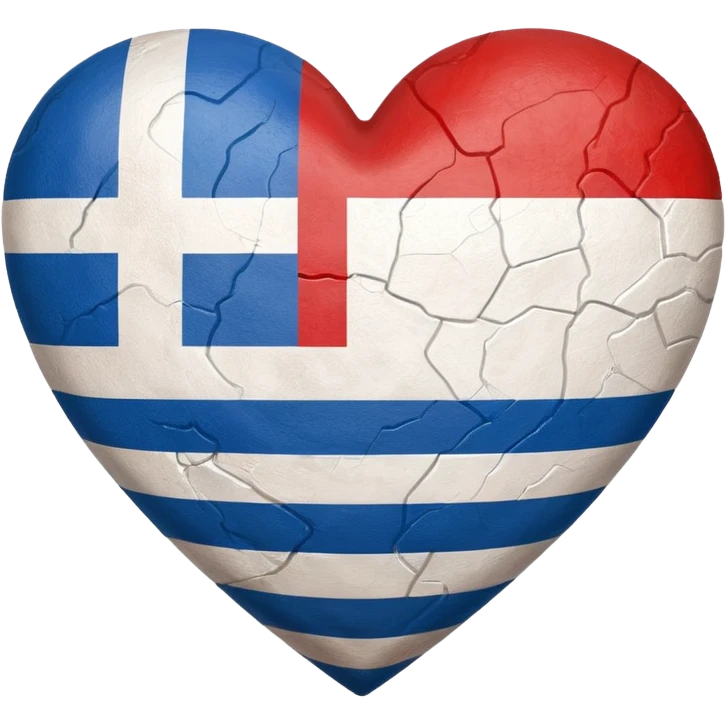 Heart filled in with Greek flag emoji