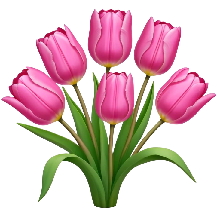 pink tulips emoji