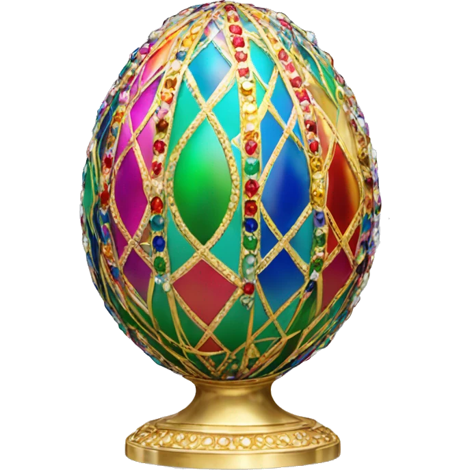 Colorful Faberge egg  emoji