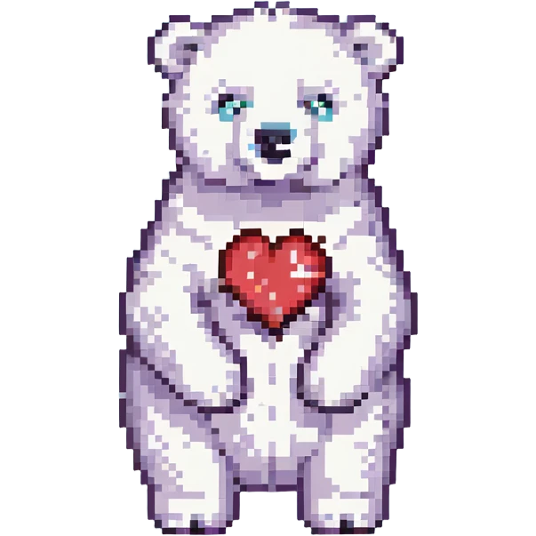 polar bear with heart eyes emoji