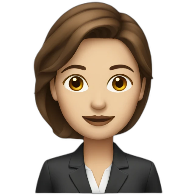 business woman with brown hair emoji
