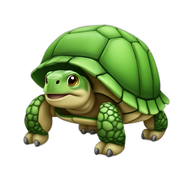 Tortue sur un castor emoji