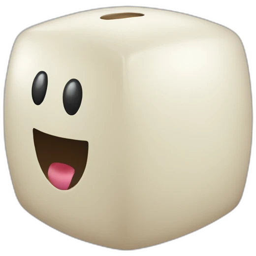 Cube bowling ball emoji