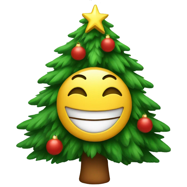 Smiling Christmas tree  emoji