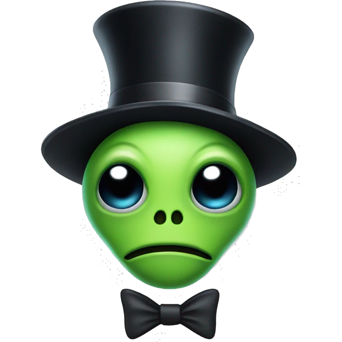 alien with top hat emoji