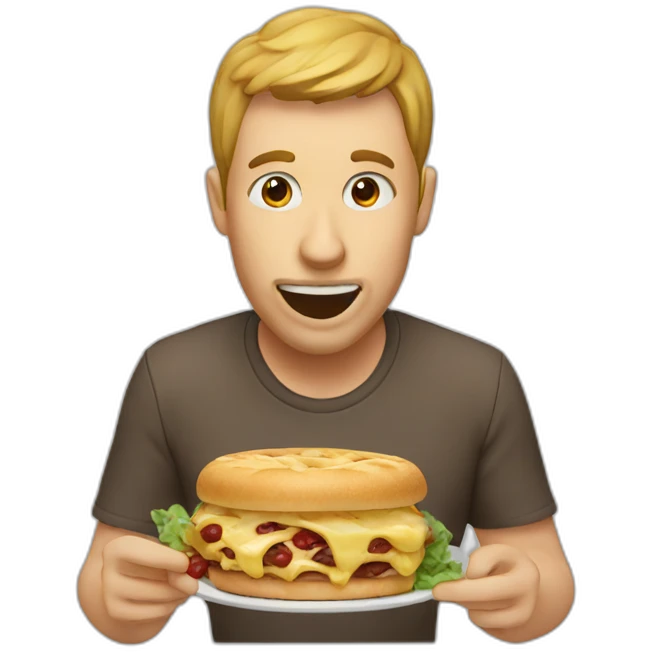man eats rebake emoji
