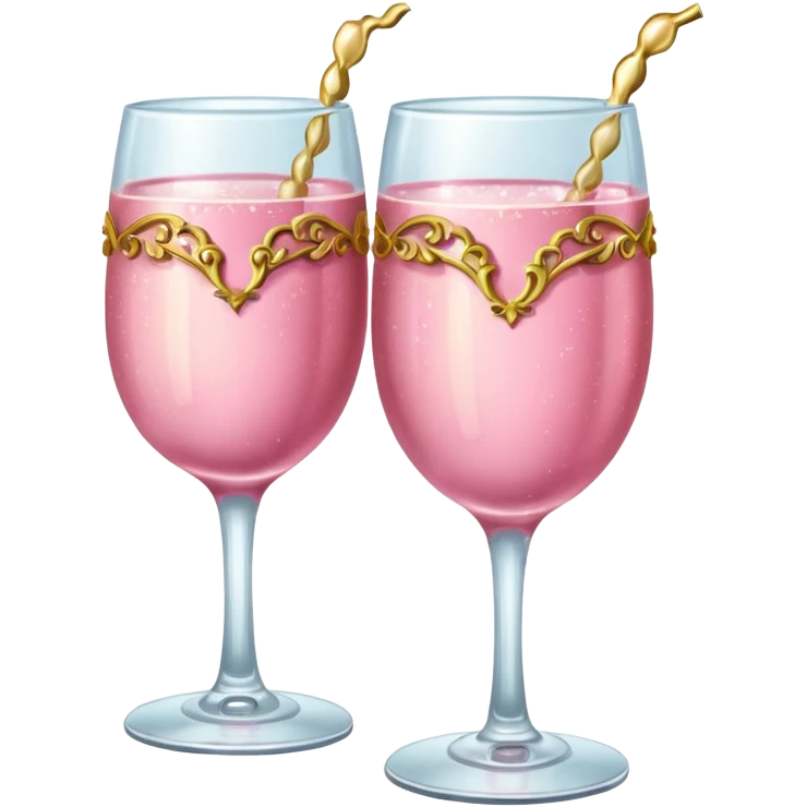 pink champagne rococo glasses cheers emoji