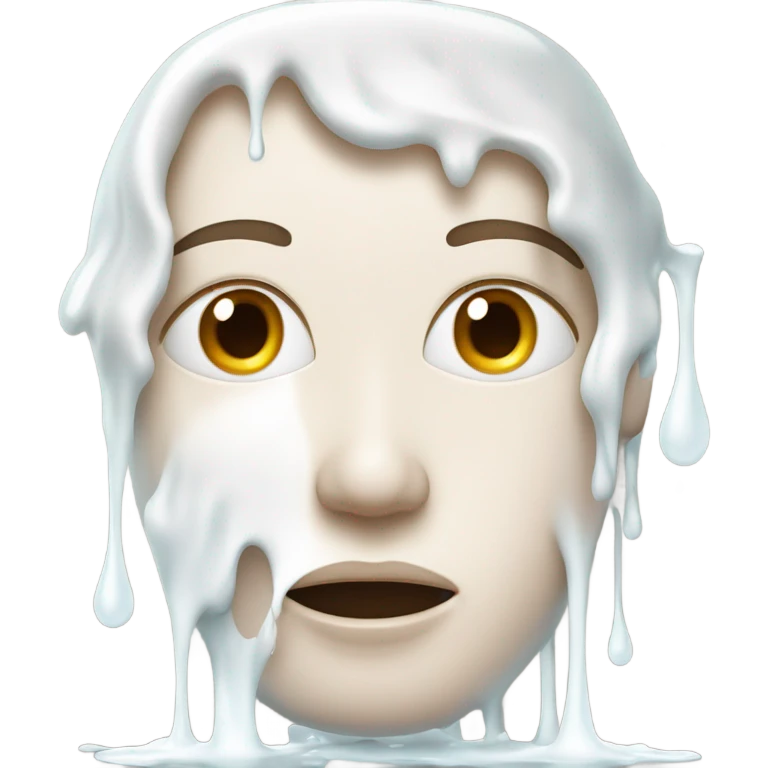 Face covered in milk liquid emoji