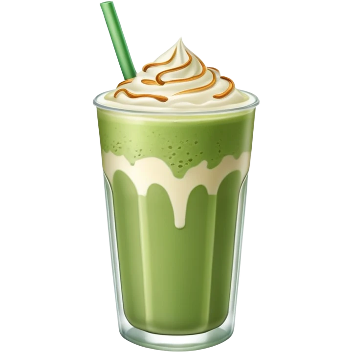 Iced matcha latte with oat milk emoji