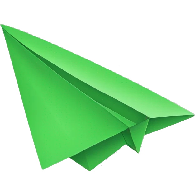 green paper plane emoji