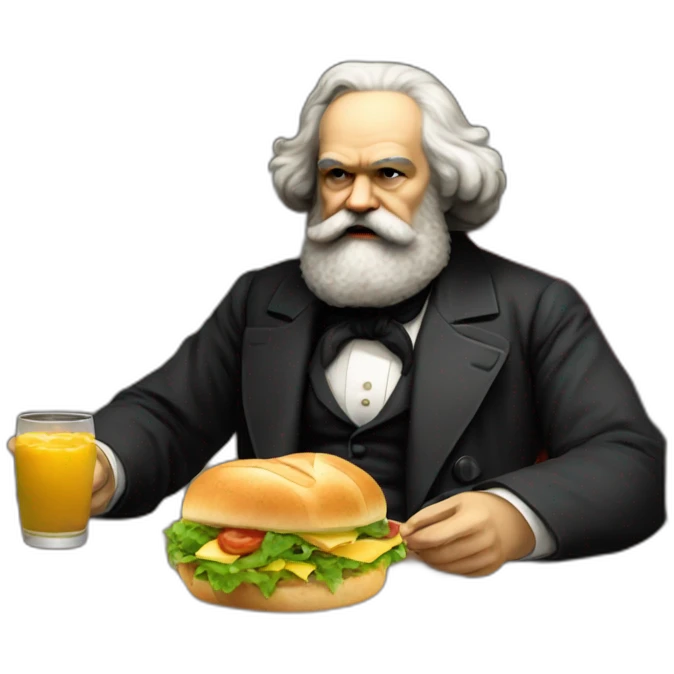 karl marx eating a sandwich emoji