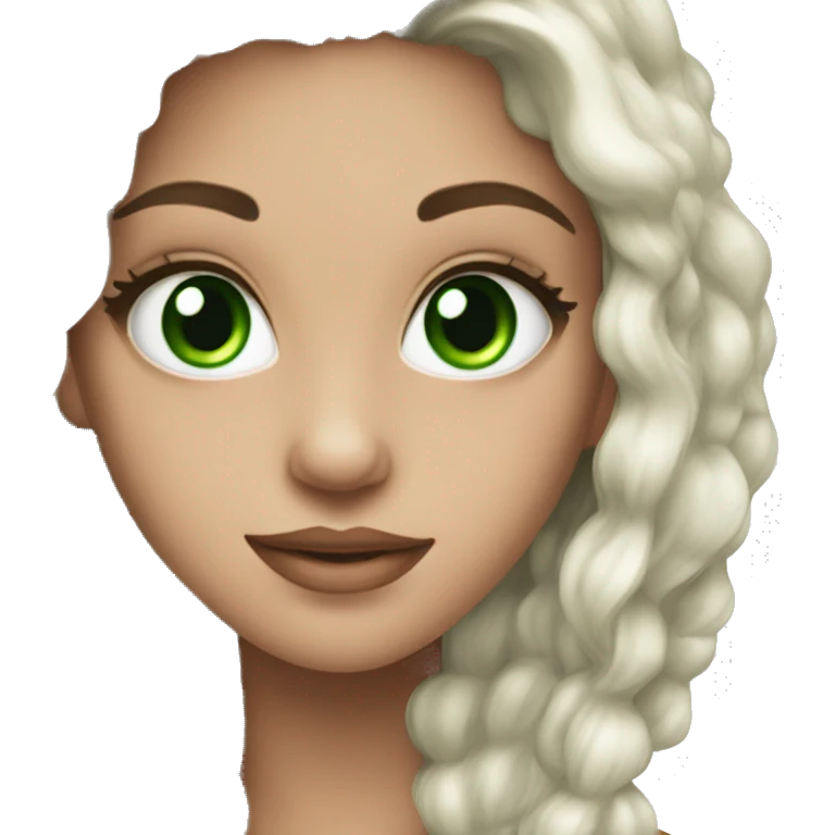 girl with green eyes brunete beatiful  emoji