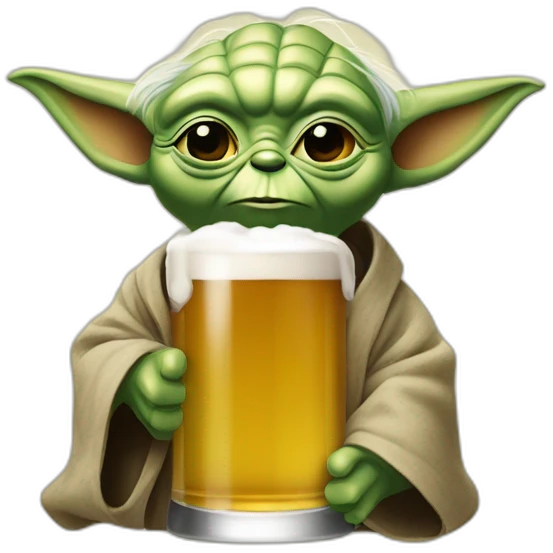 Yoda boit une bière emoji