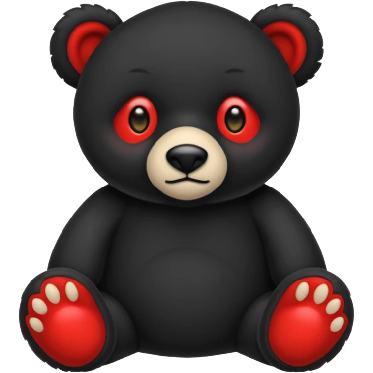 Un osos de peluche negro y que los ojos sean X rojas emoji