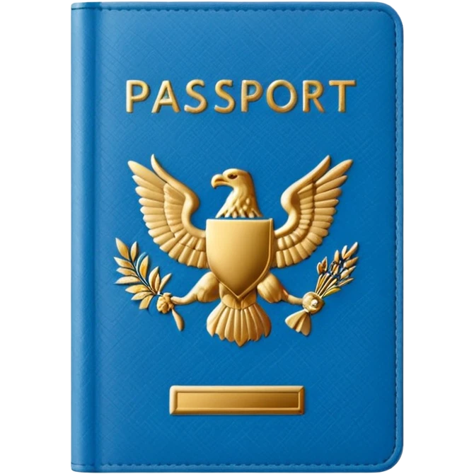 light blue passport emoji