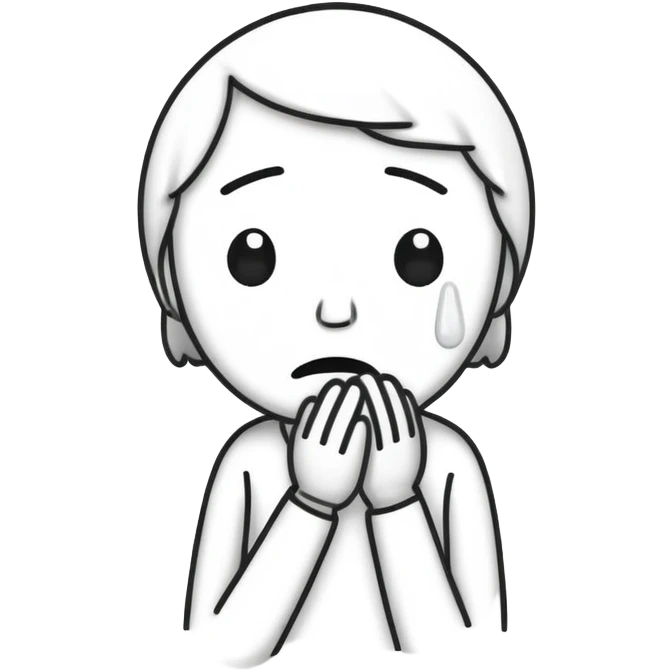 Crying stick figure  emoji