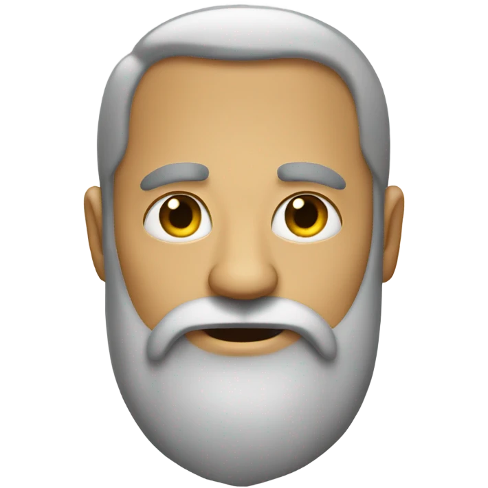 Giant beard face emoji