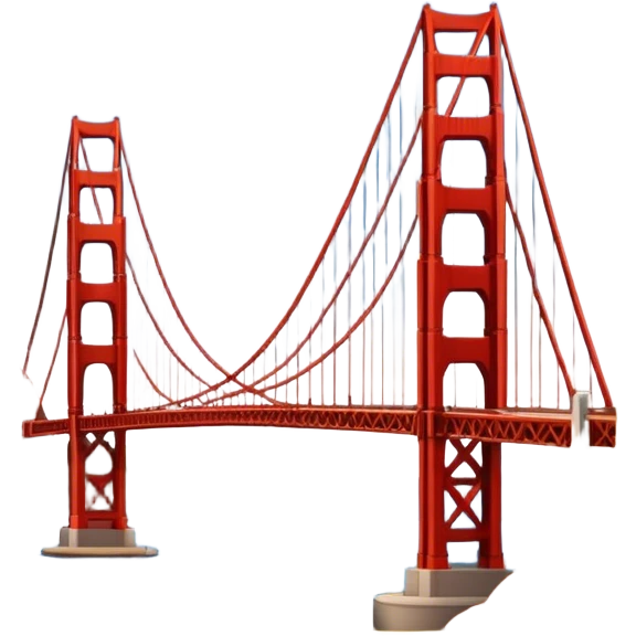Cinematic Realistic Golden Gate Bridge Emoji emoji