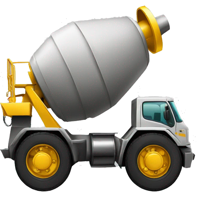a cement mixer wearing gold jewelry emoji