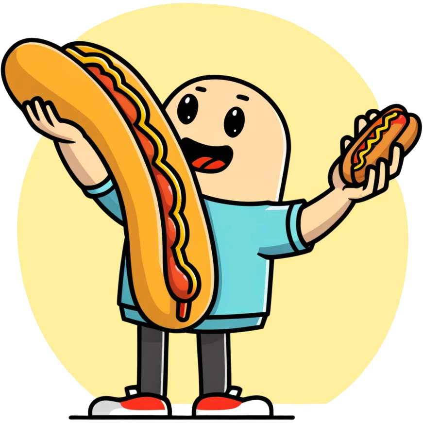 Rockstar chocking a hot dog emoji