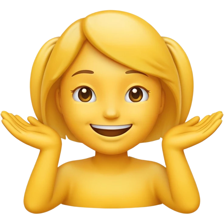 an emoji hands around its neck emoji