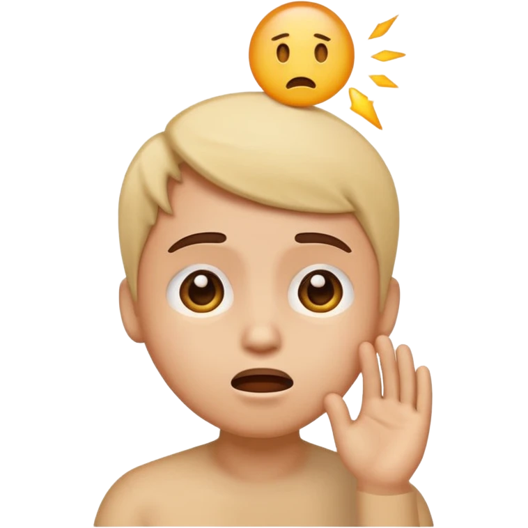 emoji looking up confused while scratching its head emoji