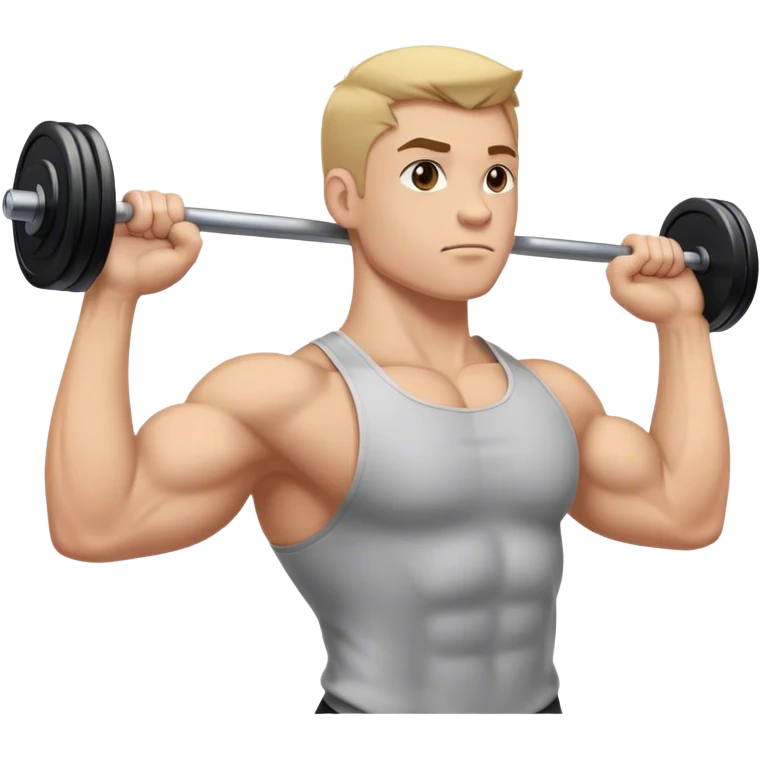 bicep side view holding a barbell emoji