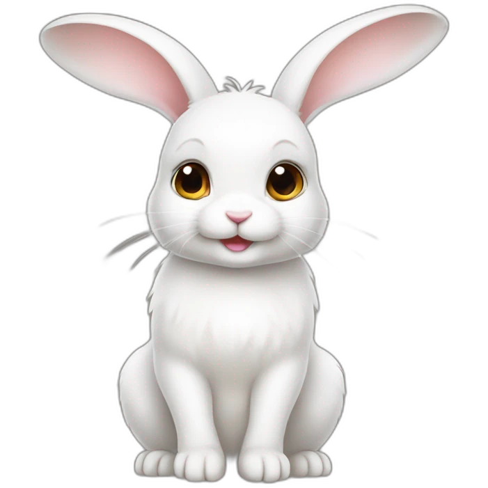 Rabbit white baby rabbit emoji