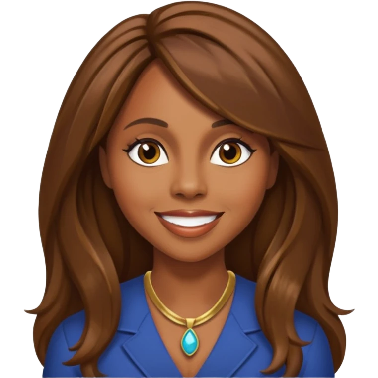 Deborah Cox with long brown hair emoji