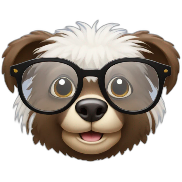 mole in glasses with raised paws emoji