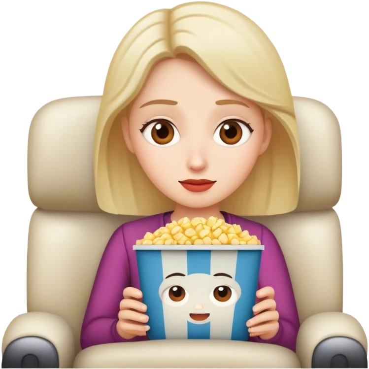 woman watching movie emoji