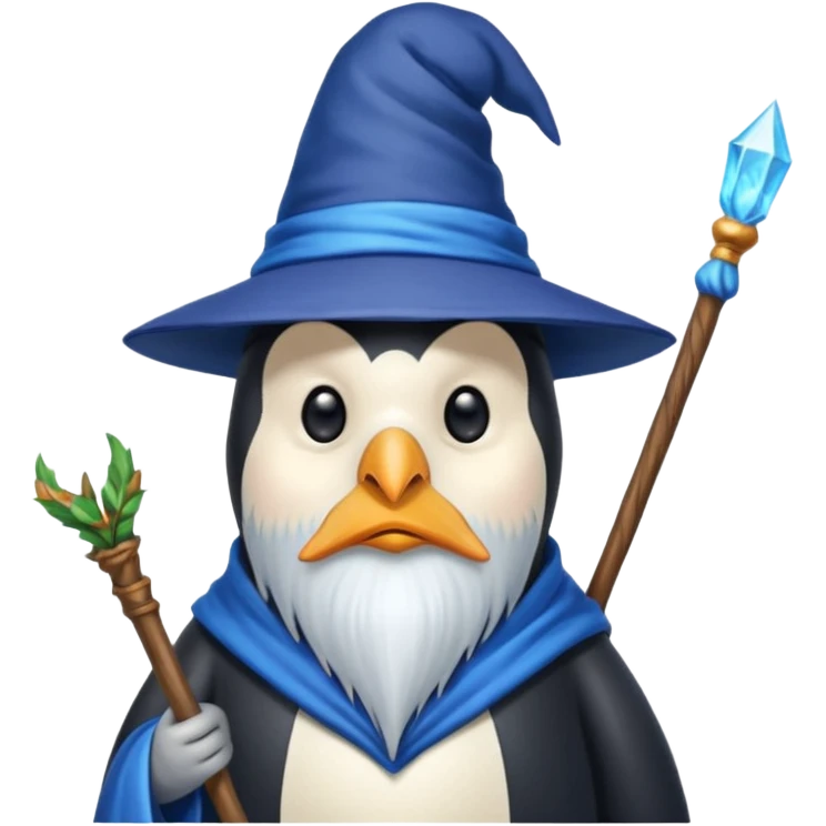 Penguin Wizard emoji