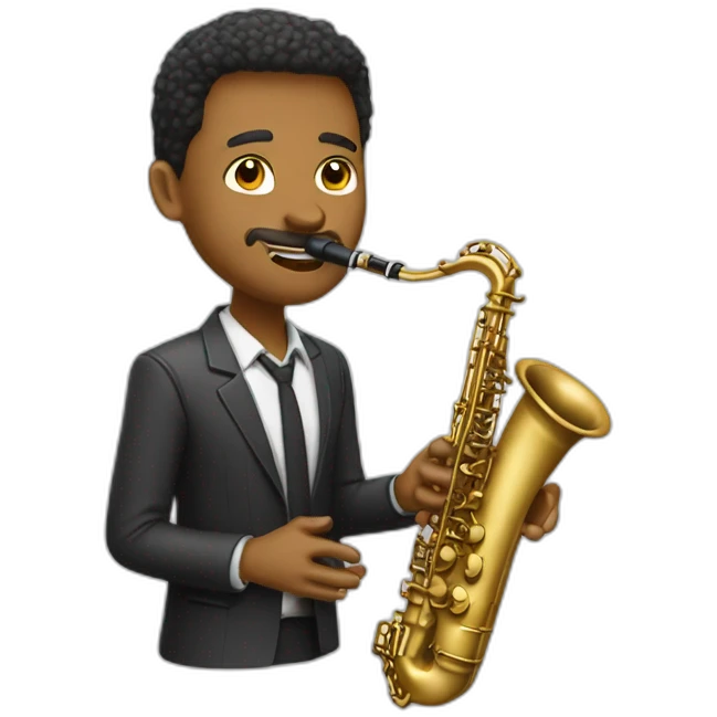 Une personne qui joue du saxophone emoji