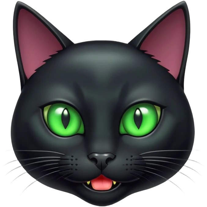 Hissing black cat emoji