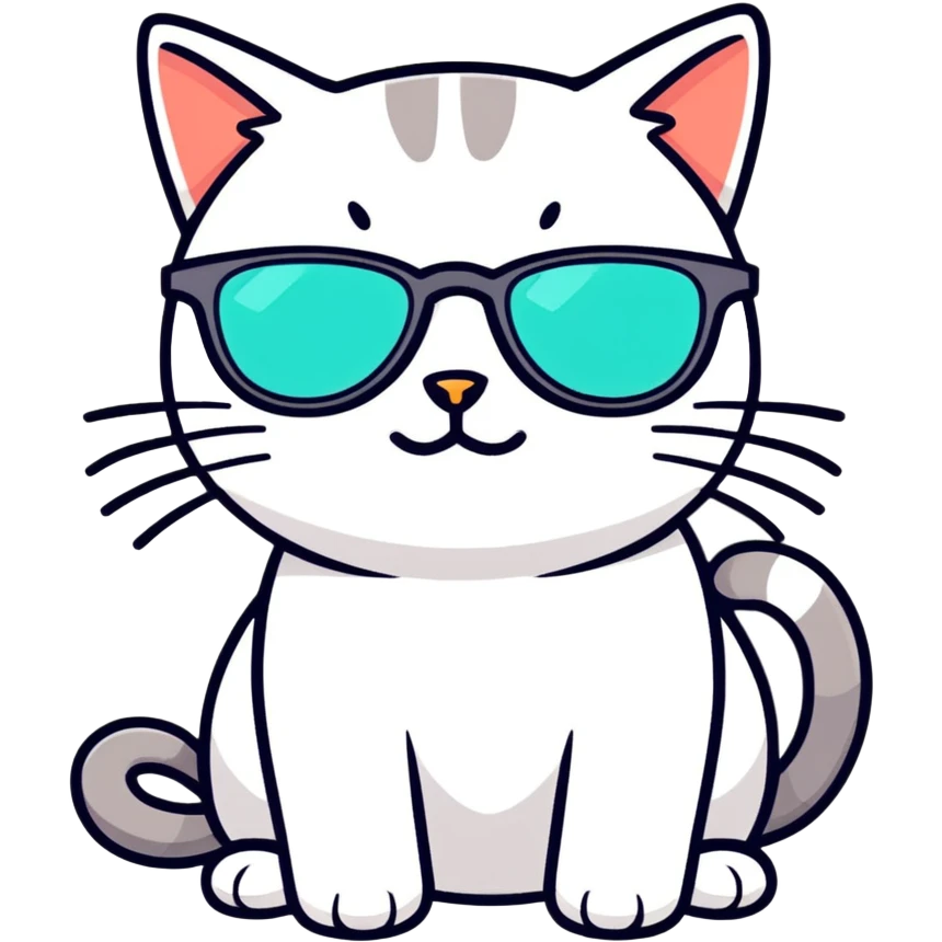 Cat with sunglasses emoji