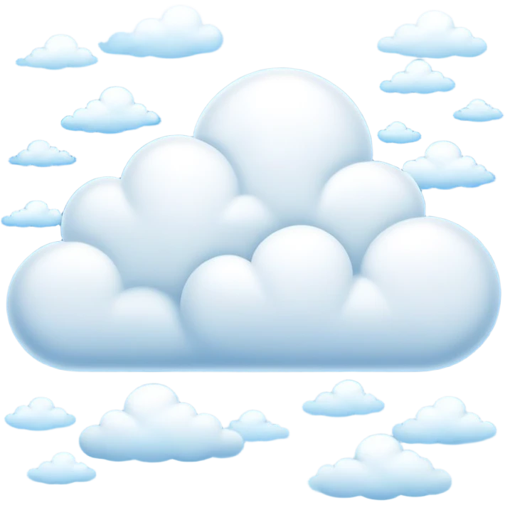 blue sky with clouds emoji