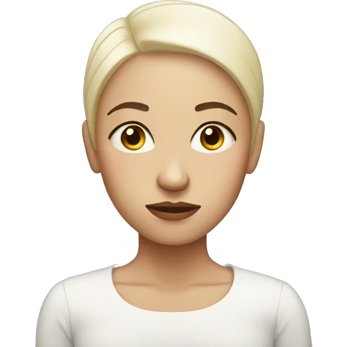 very very sad bald woman with light skin emoji