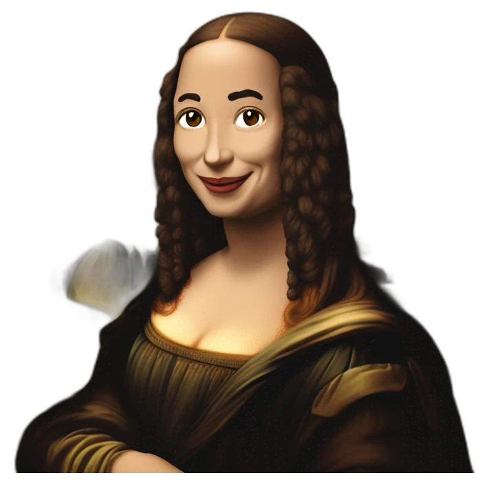 Gruffelo as Mona Lisa painting emoji