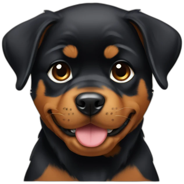 Rottweiler puppy emoji
