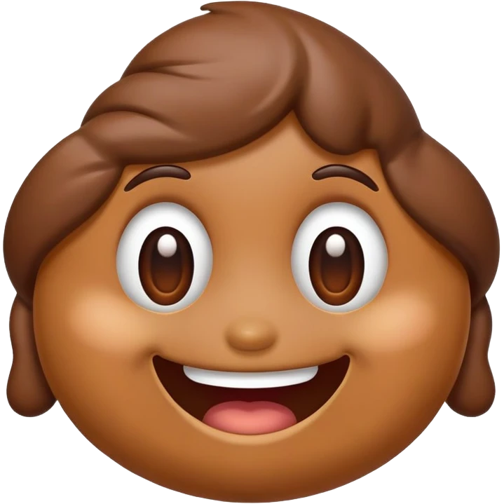 cartoon poop emoji near face emoji