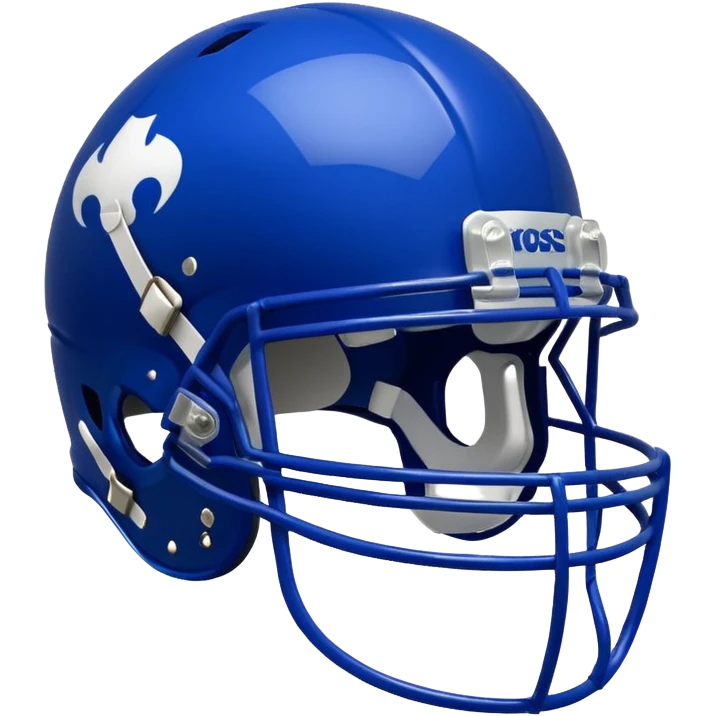 College football player helmet in deep royal blue color emoji