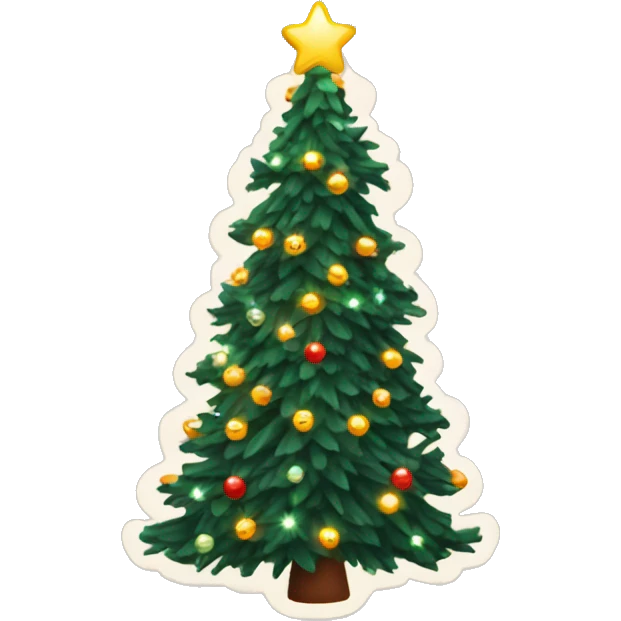 Tannenbaum mit Lichterkette emoji