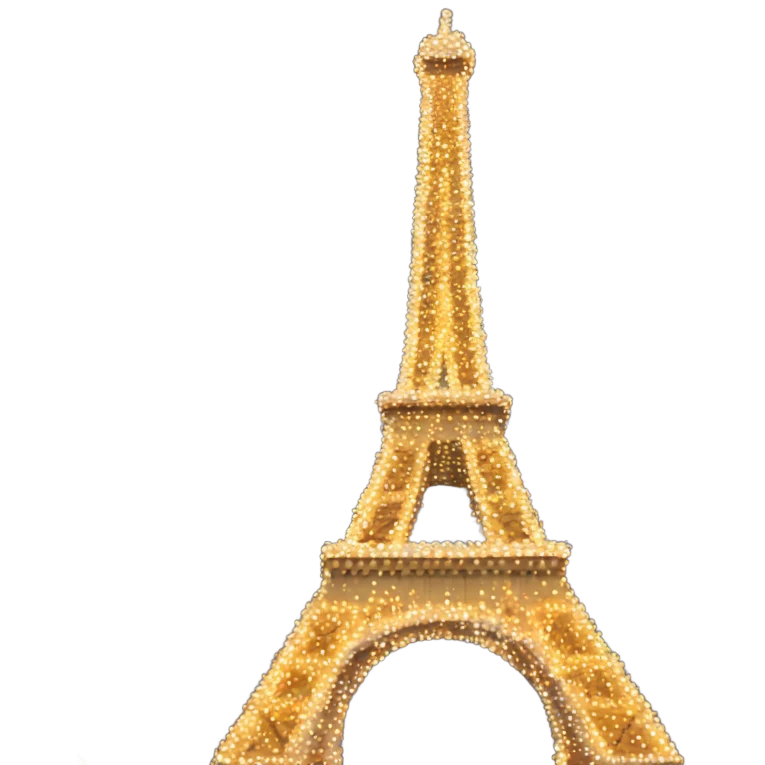 Eiffel tower in Christmas lights  emoji