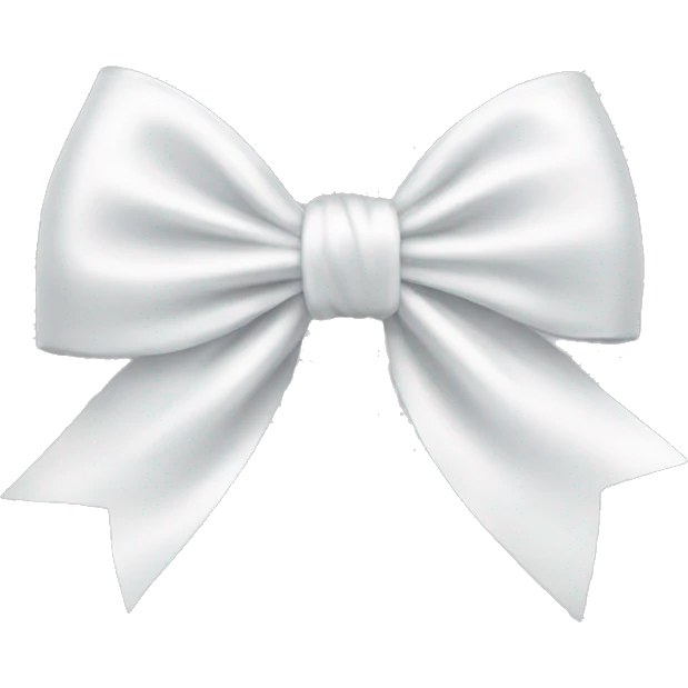 white satin bow emoji