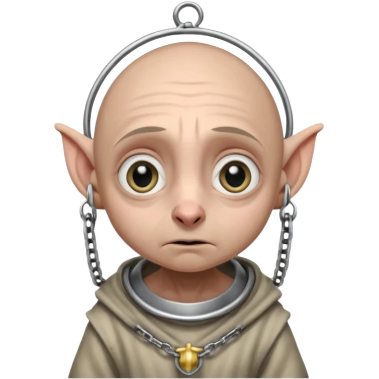 Dobby the house elf in steel chastity cage emoji