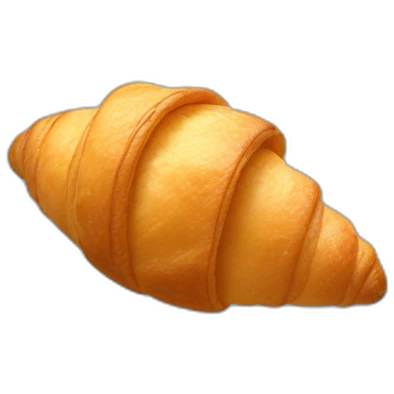 croissant flying to the move emoji