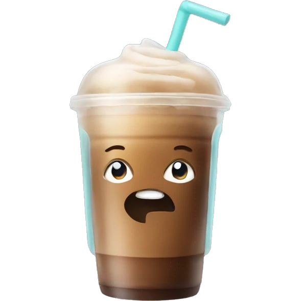 an iced coffee emoji