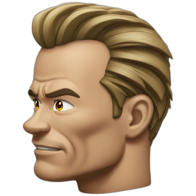 arnold’s head from movie commando emoji