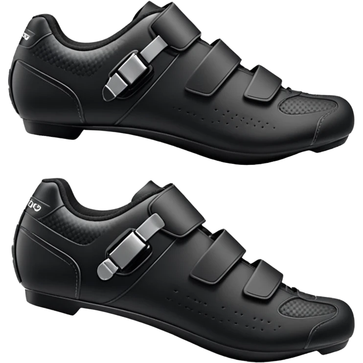 make an emoji of an indoor cycling shoes, both of them needs to be black emoji