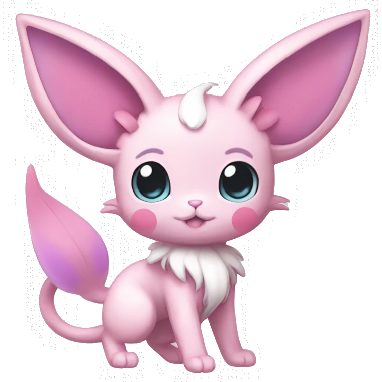 Kawaii Sylveon-Mew-Espeon-Pokémon full body emoji